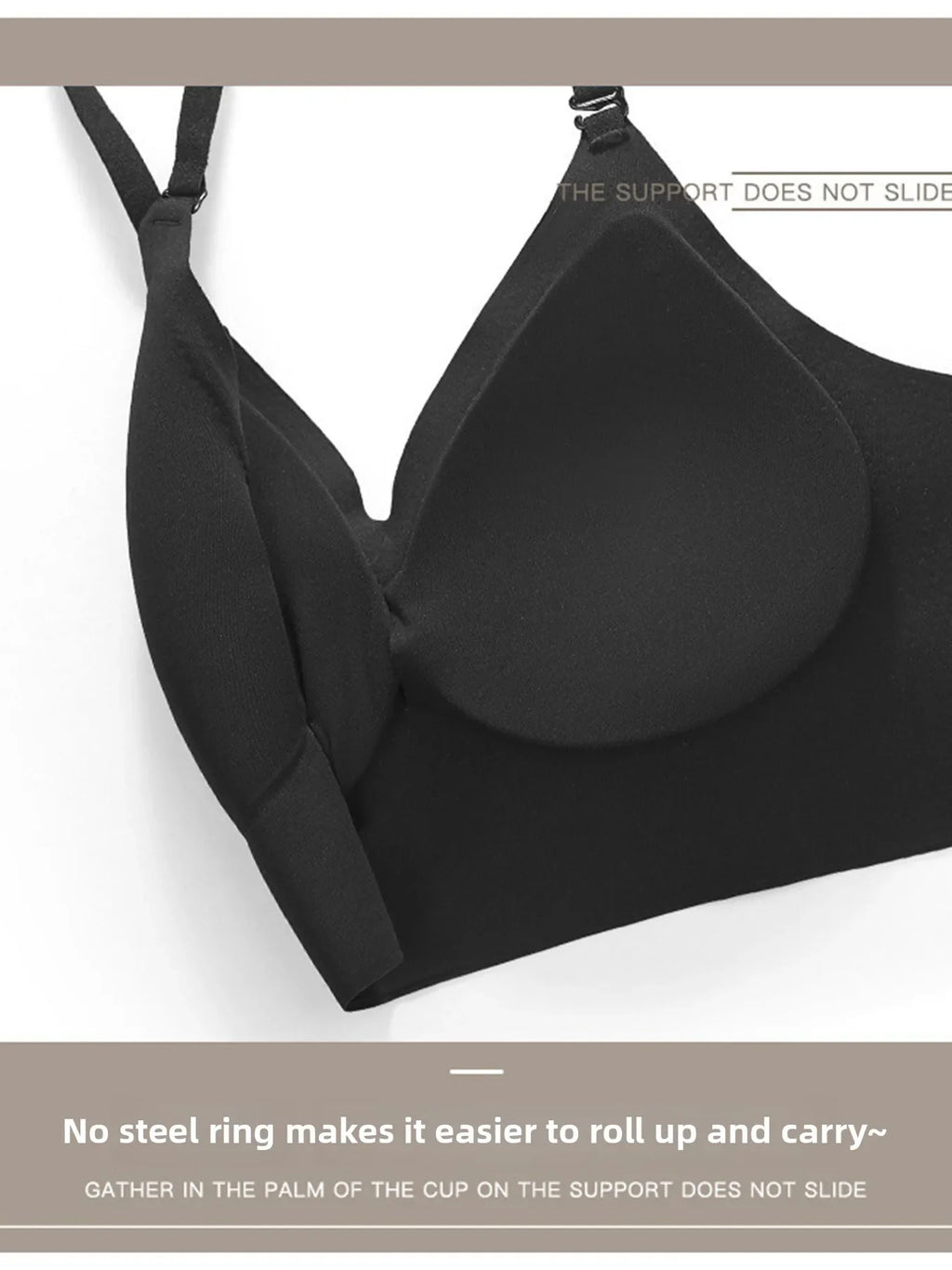 Women Sexy Lingerie Invisible Bra Deep U Plunge Bras Backless Top for Dresses, Transparent Strap Push Up Back Sling Underwear