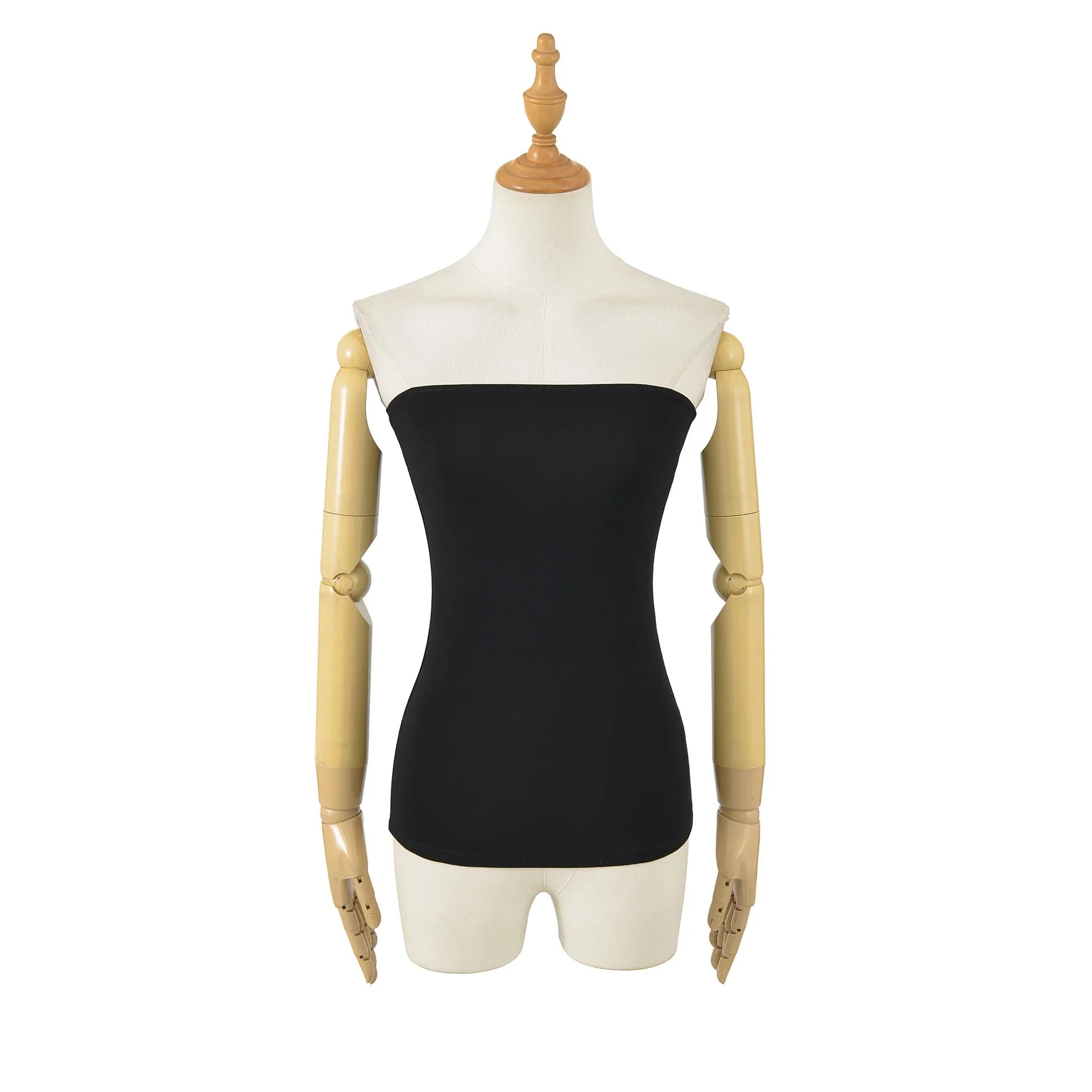 Spring Style Black And White Top Hot Girl Flat Top Tube Top Sexy Off-Shoulder Strap With Chest Pad Beautiful Back Camisole BPVE