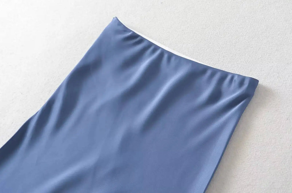 2026 Summer New High Waist Wrap Hip Slim Half Length Skirt Women Design Sense Niche Leisure Solid A-line Fishtail Skirt V38V