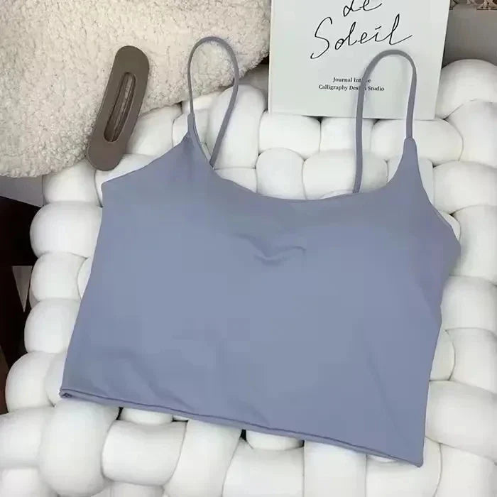 Summer Bra Top Sexy Women Ice Silk Crop Top Seamless Tube Tops Camisole Underwear Korean Fashion Solid Padded Bralette Vest