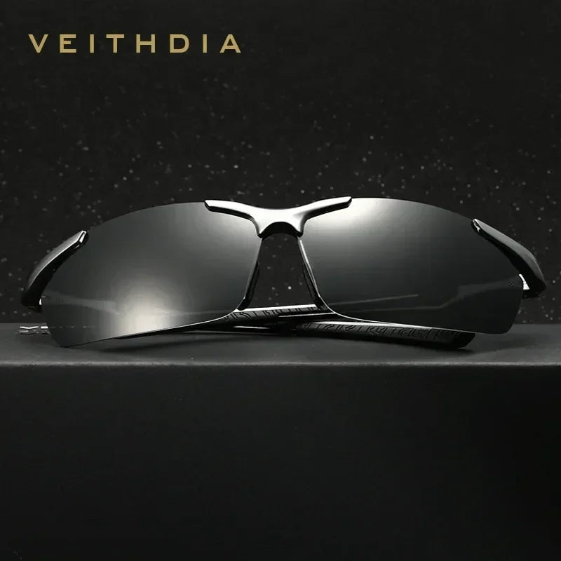 VEITHDIA Brand Designer Men's Sunglasses Aluminum Magnesium Polarized UV400 Sun Glasses Cycling Sports Male Outdoor Eyewear 6592