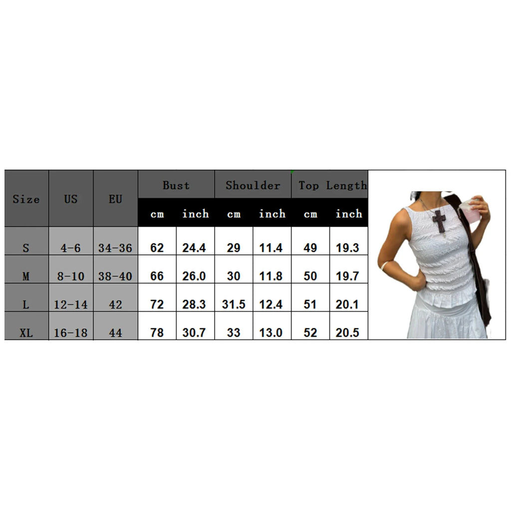 Women Tank Tops Solid Color Ruched Casual Vests Summer Fashion Sleeveless Tops Streetwear