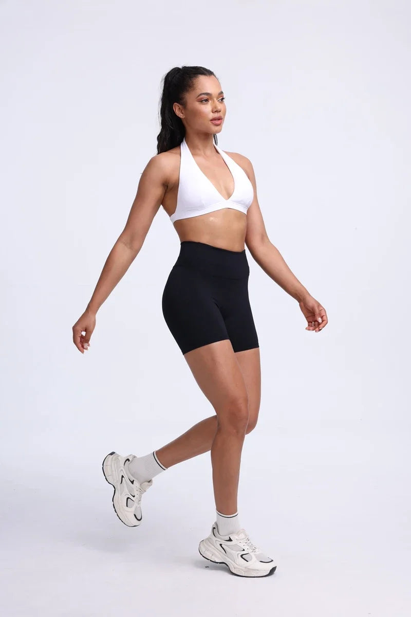 DIAS FIT JOY -Neck Hanging Neck Naked Feeling Yoga Bra for Running Fitness Cycling - Breathable Comfortable Sports Bra for Women