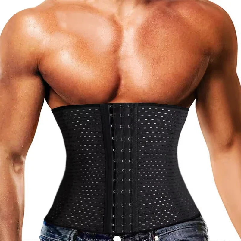 Waist Trainer Shapers Corset For Men Abdomen Reducer Slimming Belt Shapewear High Compression Modeling Strap Workout Girdle Faja