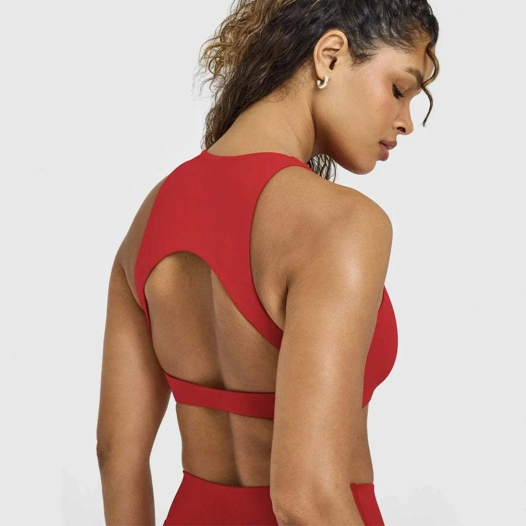 NCLAGEN Softmotion High Neck Sports Bra Push-up High Suport Gym Tank Top Fitness Pilates Running Sports Underwear Workout Yoga