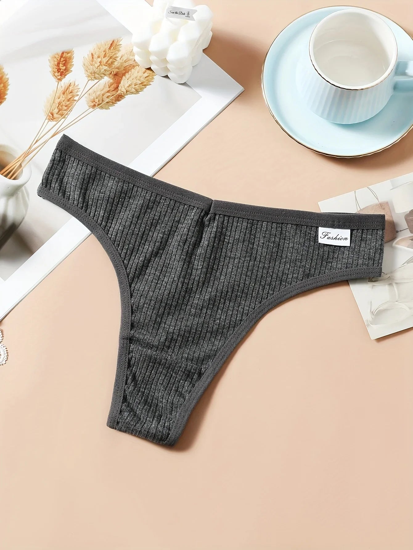 8 Pcs / Set Women' Cotton G-String Thong Panties Low Rise Sexy V-Shaped Underwear Soft And Breathable Bikini Seamless Lingerie