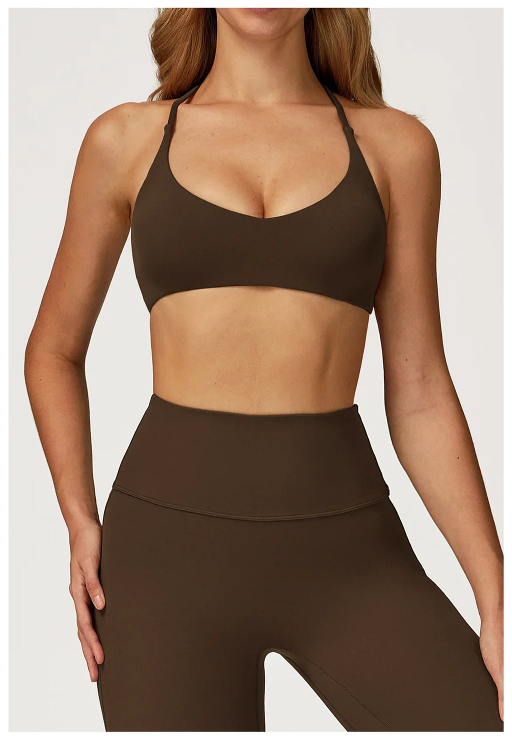 Summer U-Shaped Multi-Strap Cross Back Women Pilates Fitness Sports Bra Top Gym Yoga Athletic Tight Workout Jog With Chest Pad