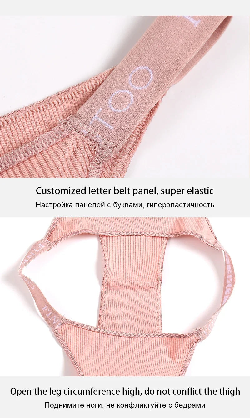 3Pcs/set Low Waist Brazilian Panties Women Cotton Bikini Panties M-XL Lady Comfortable Underwear Female Soft Underpants Lingerie