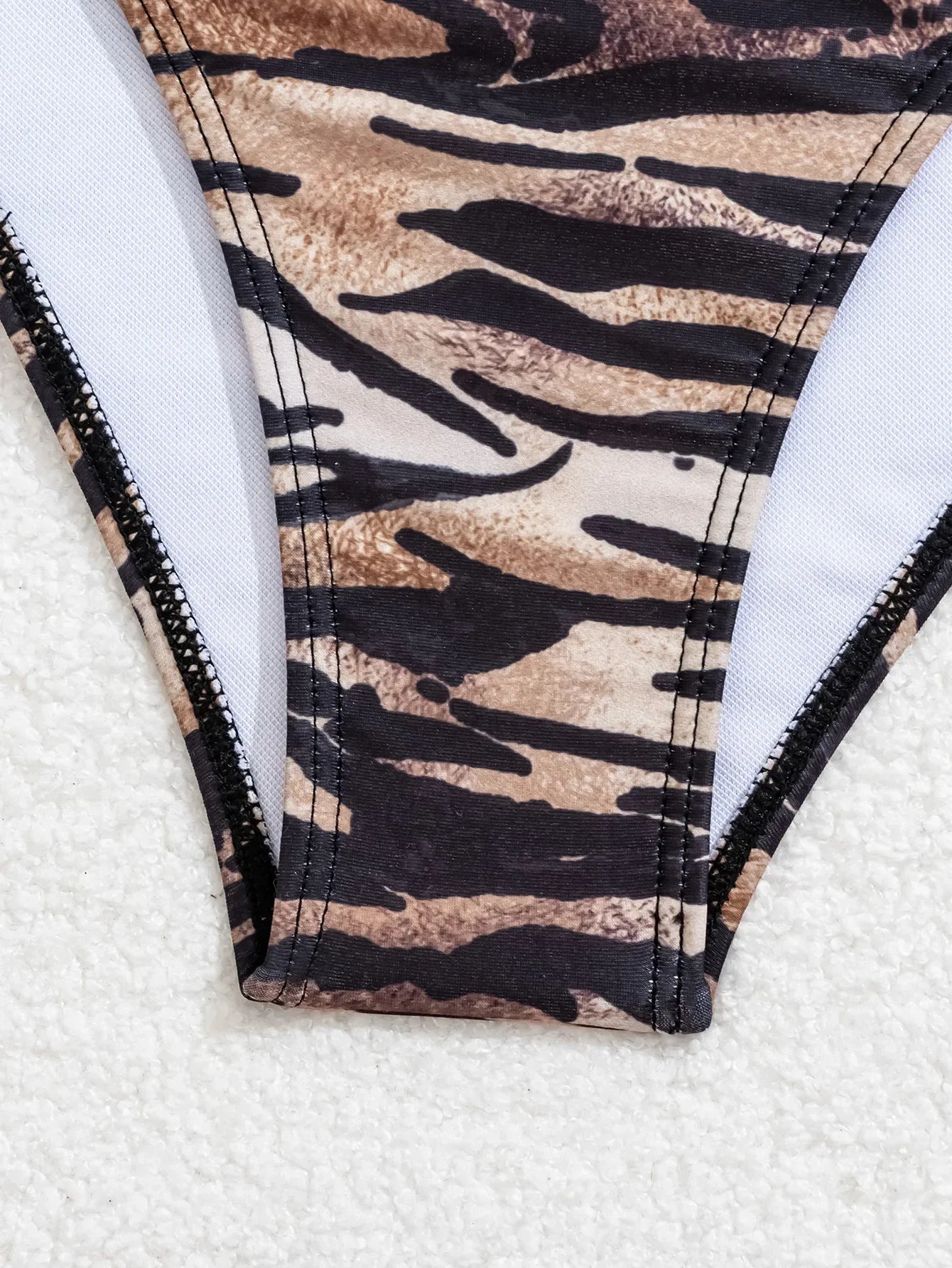 2025 New Women's Black Ground White Dot Printed Swimsuit Halter Neck Low Waist Bikini Set For Summer Female Swimwear Brazilian