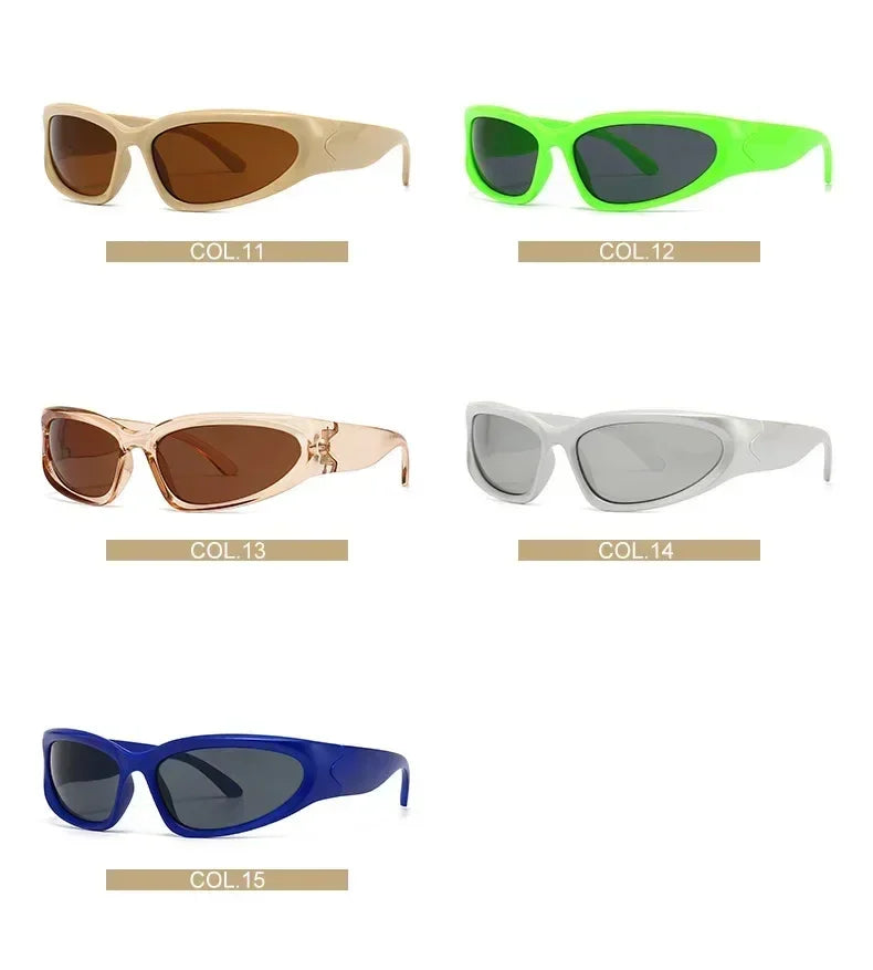 Unique Y2K Designer Luxury Sunglasses Women Rectangle Big Frame Sun Glasses For Men Outdoor UV Protection Classic 2000S Black Sh