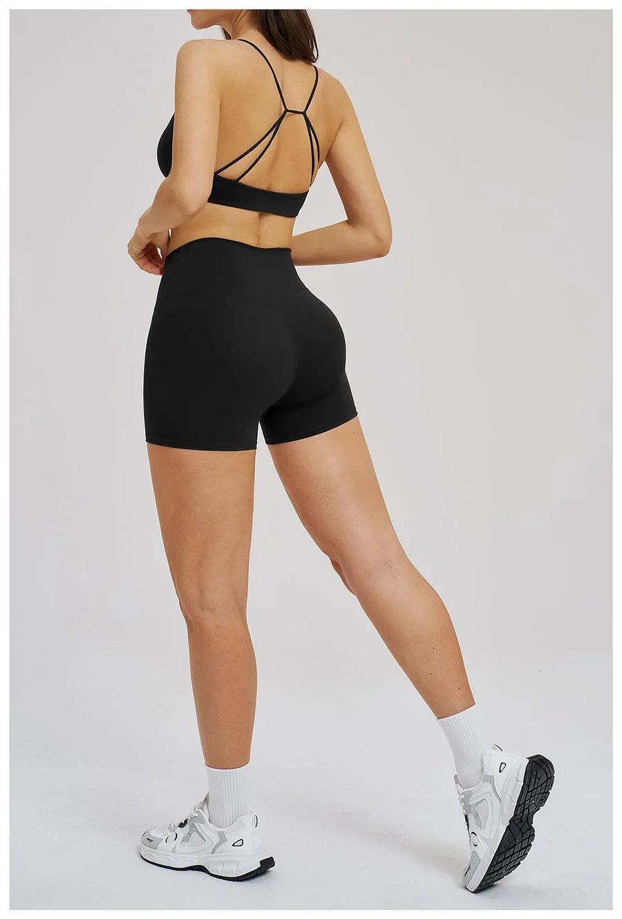 Women 2 Piece Gym Workout Set Female Bra Yoga Shorts Vest Fitness Wear Quick-Dry  Sports Bra Suits Sportswear Tracksuit Outfits
