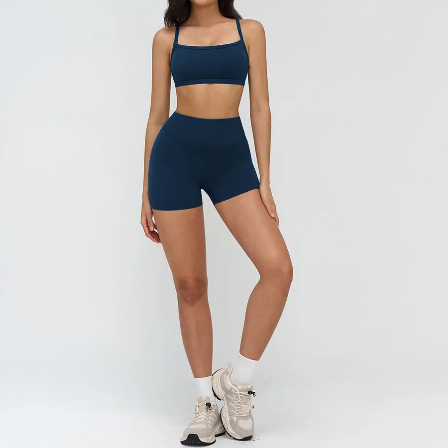 Yoga Clothes Set 2PCS Gym Crop Top Women Outfits Sports Bra High Waist Legging Fitness Suit Running Workout Tracksuit Sportswear