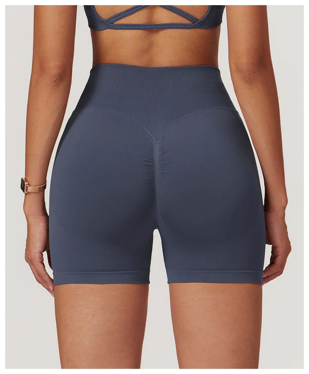 High Waist Shorts Seamless Yoga Shorts Workout Fitness Lift Peach Butt Fitness Tight Gym Running Body Shaper Pants Ribbed Shorts