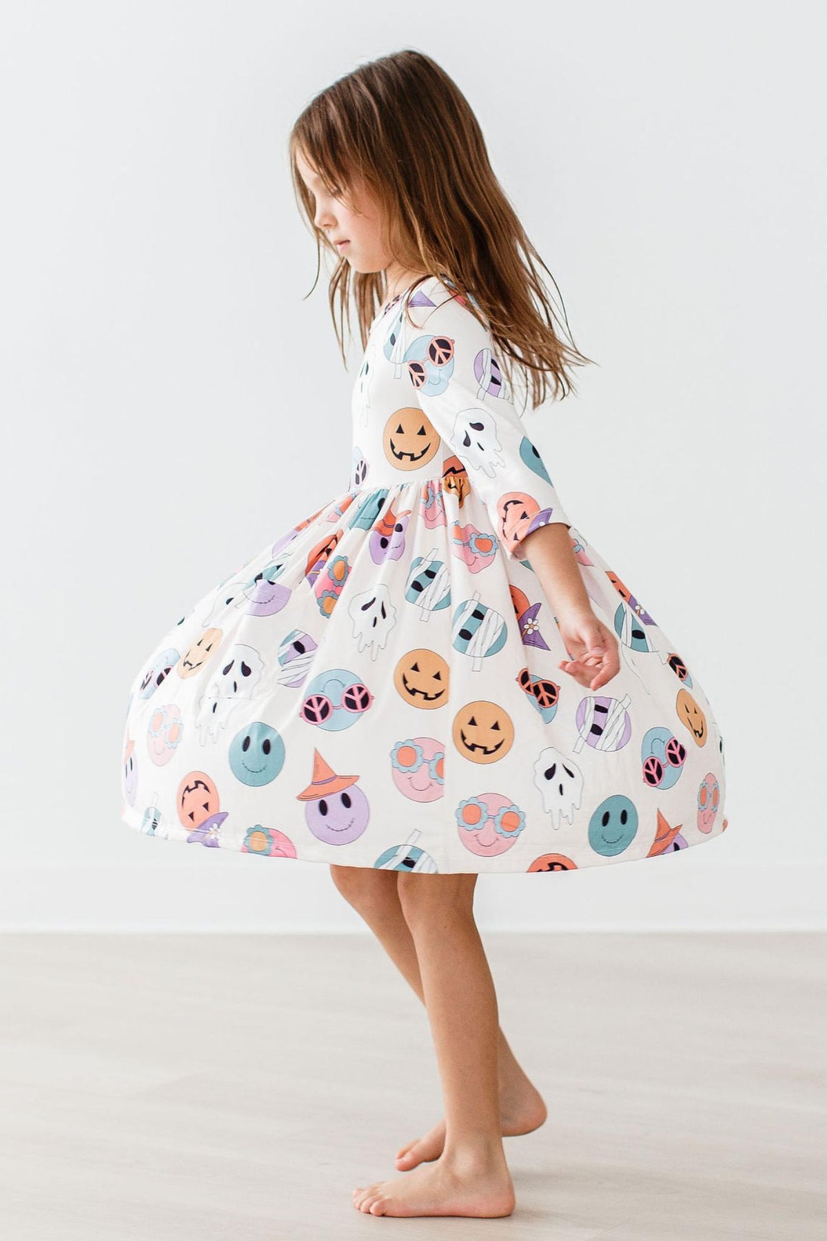 SALE Monster Mash 3/4 Sleeve Pocket Twirl Dress