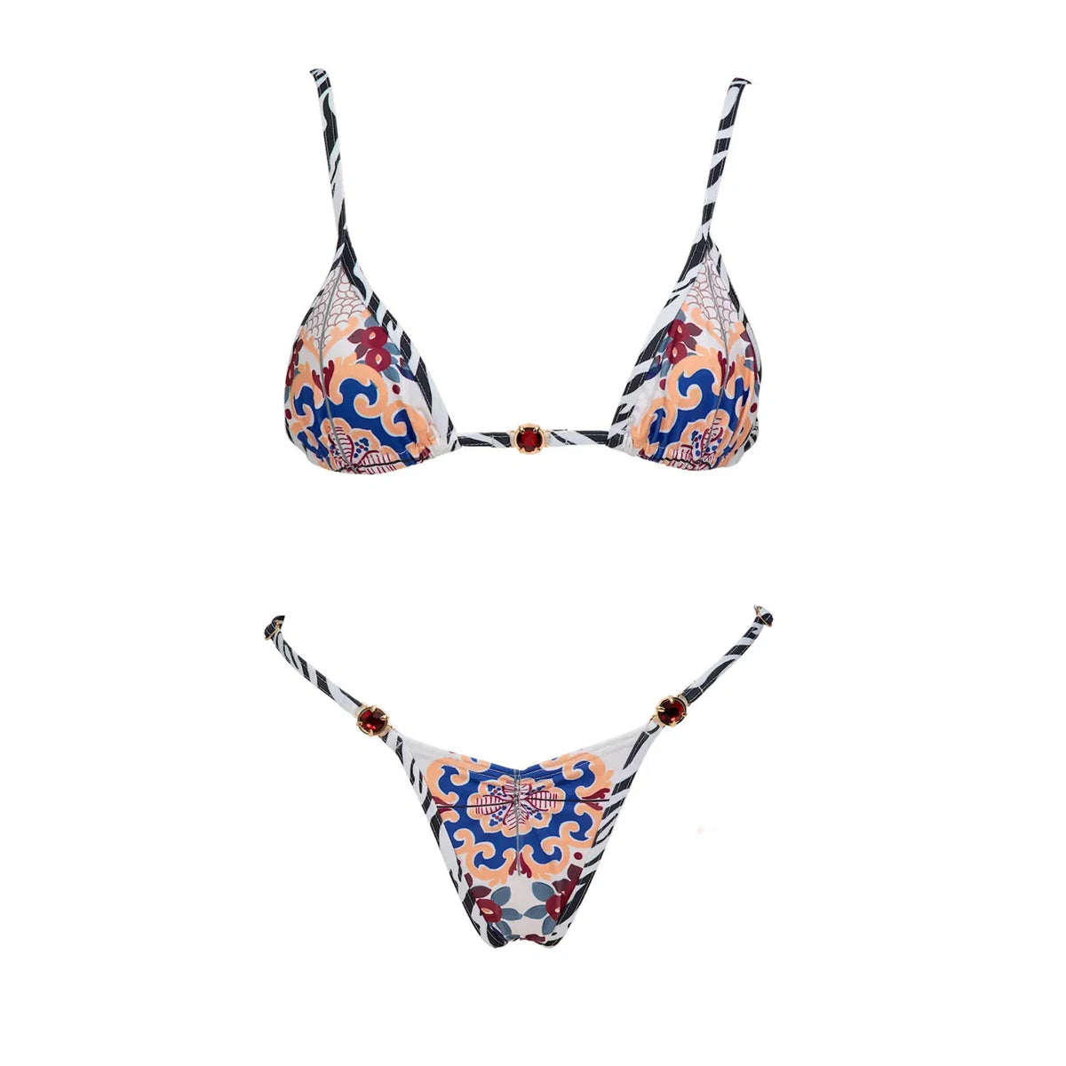 3Pcs Micro Bikinis Sexy Women Swimsuit 2026 New Swimwear Printed Swim Suit Female Bathing Suit Bandeau Biquini Beachwear Sarong