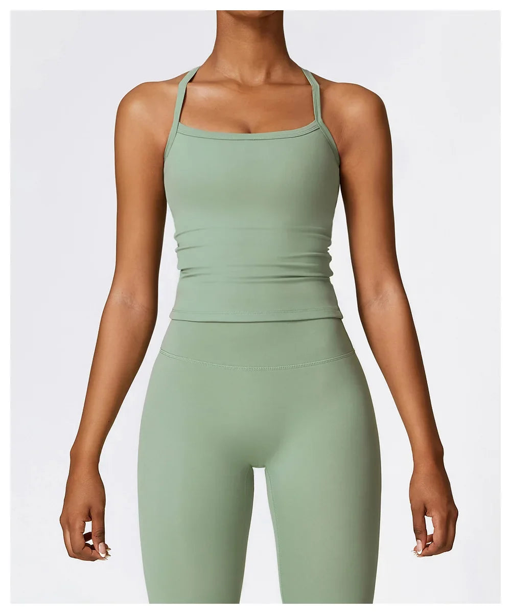 Strappy Sports Bra For Women Gym Workout Tops Sexy Yoga Bra Gather Fitness Push Up Training Running Female Sport Vest