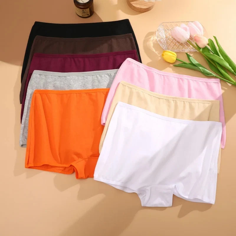 3PCS/SET Women Panties Cotton Seamless High waist Boxer shorts Female Solid Color Briefs Cozy Lingerie Intimate Underpants XS-XL