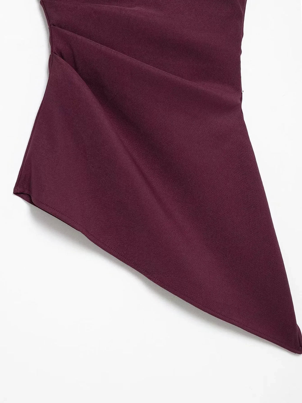 HH Elegant Women's Strapless Ruched Side Top Asymmetrical Hem Crop Tube Top for Vacation Wedding Guest Evening Wear
