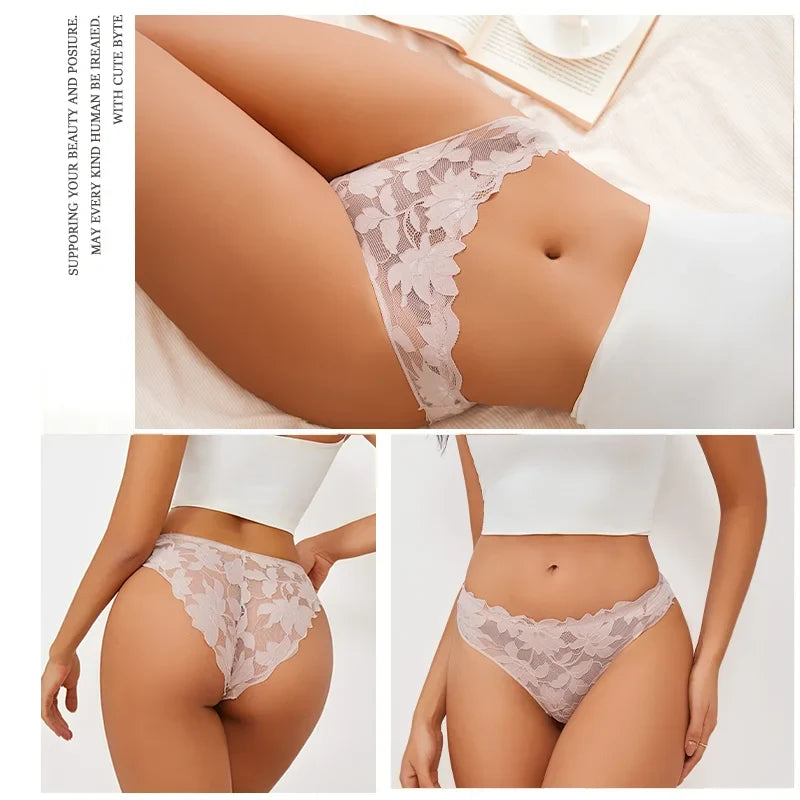 New Sexy Floral Lace Underwear Panties Sets Hollow Out See-Through Romantic Lingerie Underwear Sexy Women Panties S-XL