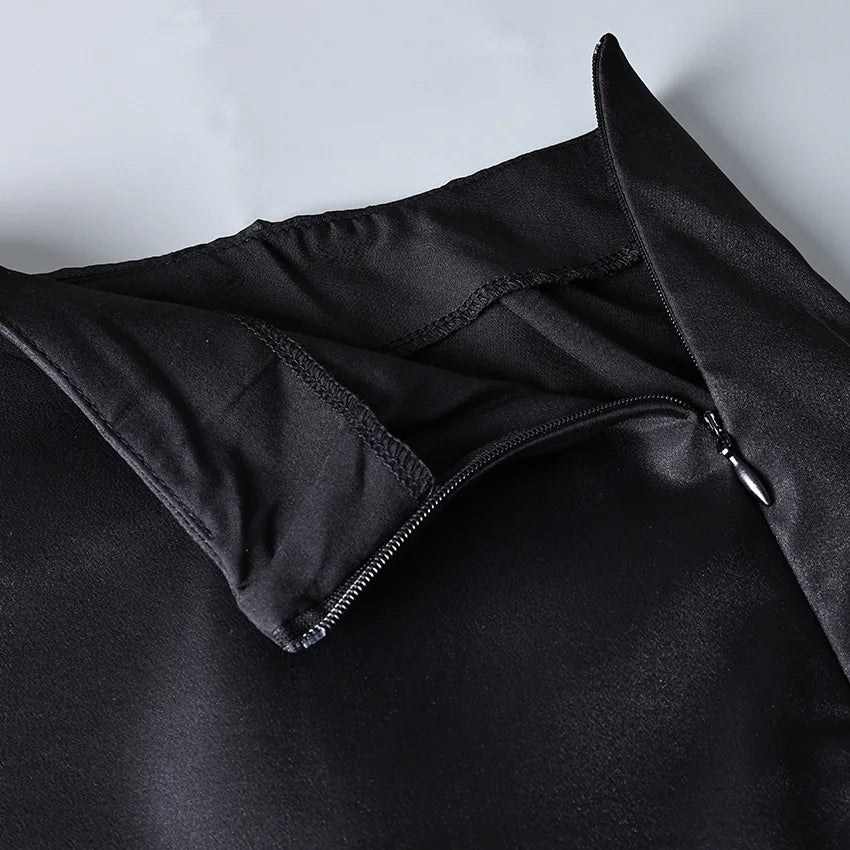Trendix See Through Mesh Patchwork Skirts Women Fashion High Waist Casual Commuting Streetwear 2025 Vacation Party Elegant Skirt