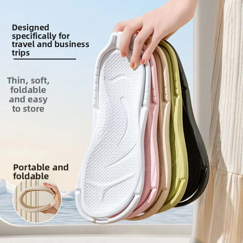 Travel Slippers Foldable EVA Soft Quick Drying Unisex Portable For Hotel Bathroom Shower Men Women