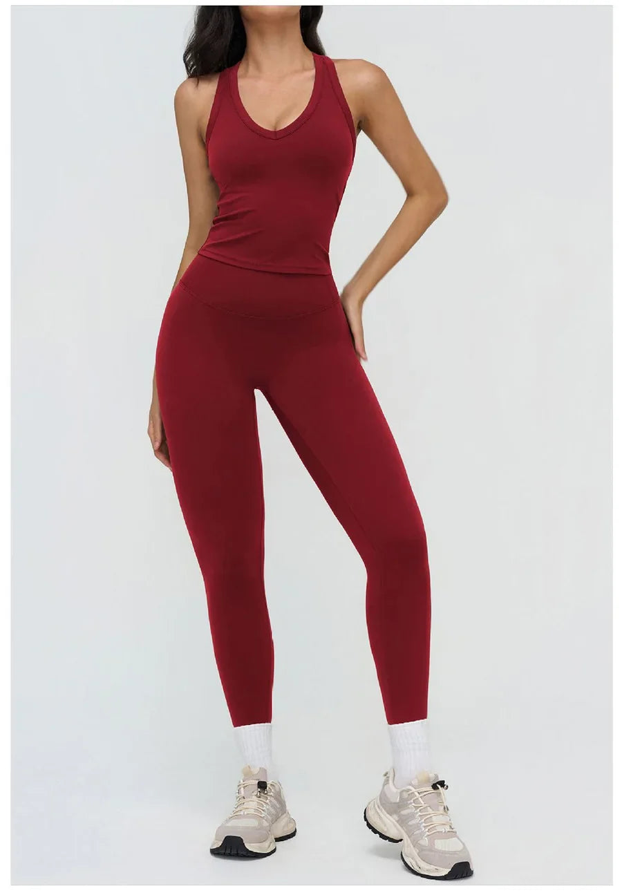 Yoga Clothes Set 2PCS Gym Crop Top Women Outfits Sports Bra High Waist Legging Fitness Suit Running Workout Tracksuit Sportswear