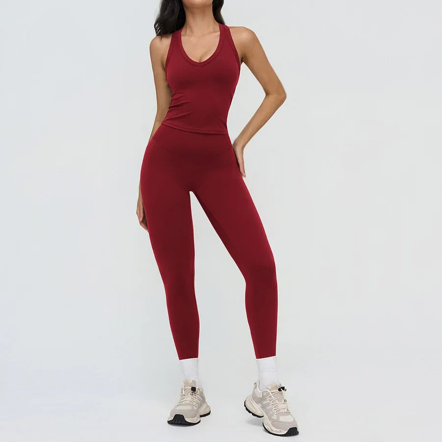 Yoga Clothes Set 2PCS Gym Crop Top Women Outfits Sports Bra High Waist Legging Fitness Suit Running Workout Tracksuit Sportswear