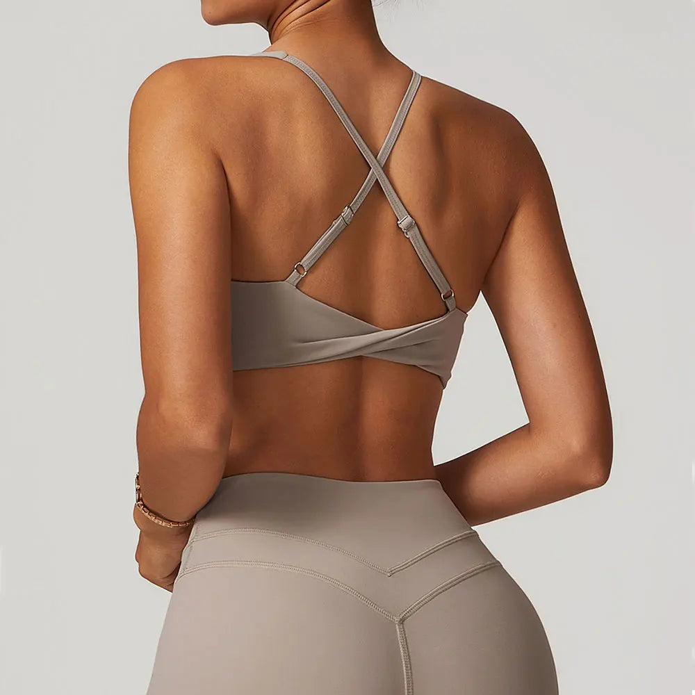 mikeyoga Women Sports Bra Gym Push Up Bra Running Bralette Yoga Top Stretch Underwear Workout Fitness Tank Top Women Sports Vest