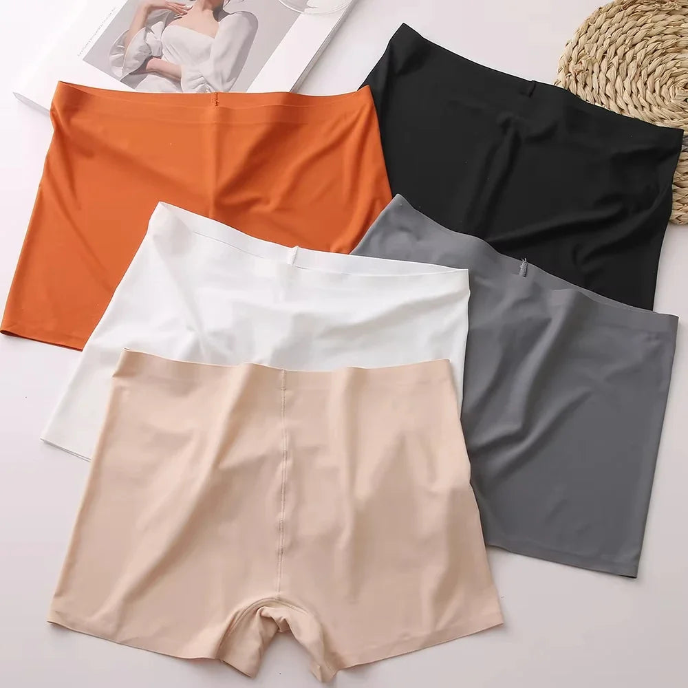 Women Seamless Safety Short Pants Panties Anti Exposure Underwear L XL Black Casual Ventilate Soft Sports Fitness Yoga