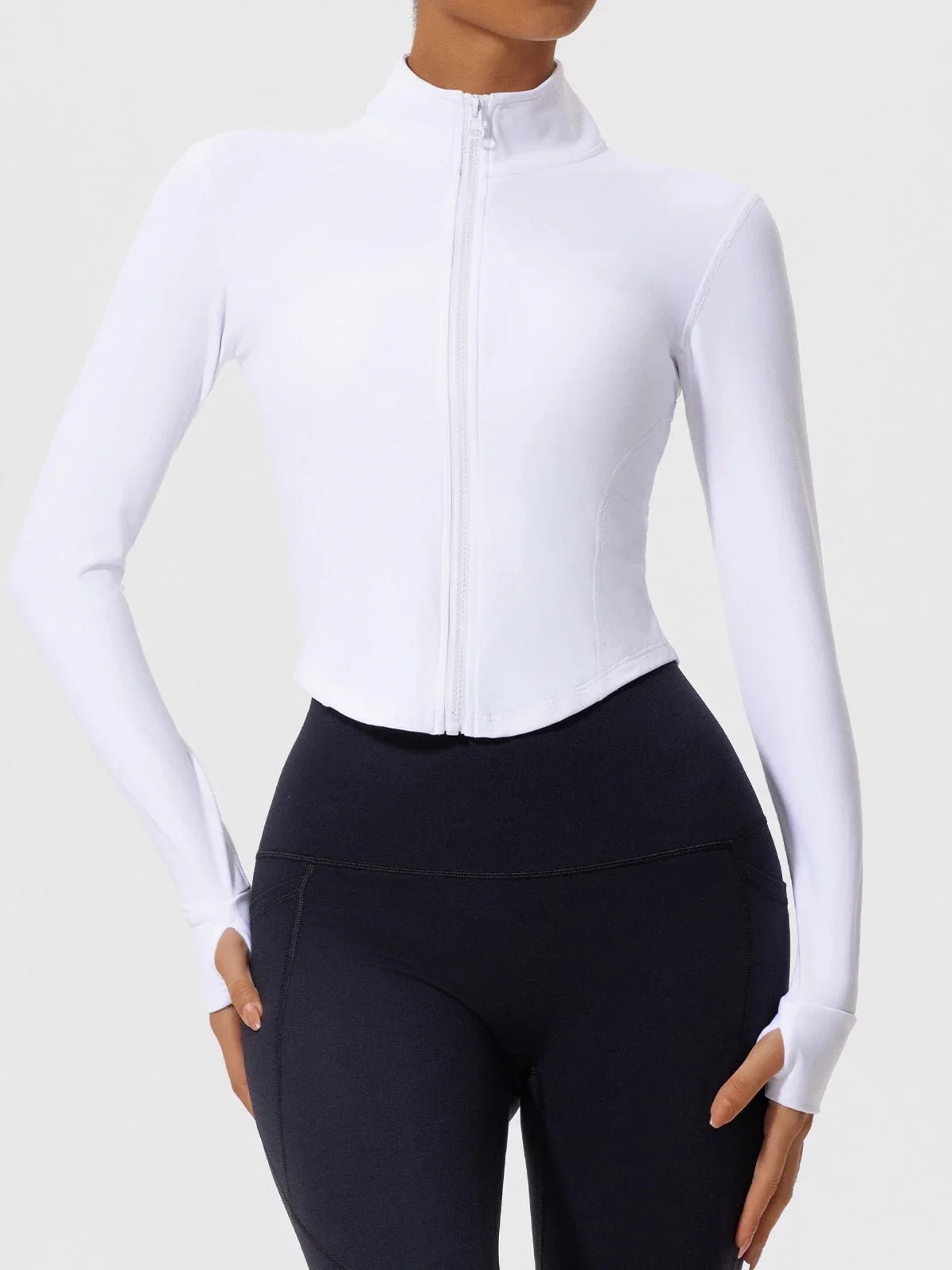 Hearuisavy Summer Ultra-Soft Fabrics Tight Sports Jackets Women Zipper Gym Yoga Clothes Female Quick-Dry Long Sleeve Sportswear
