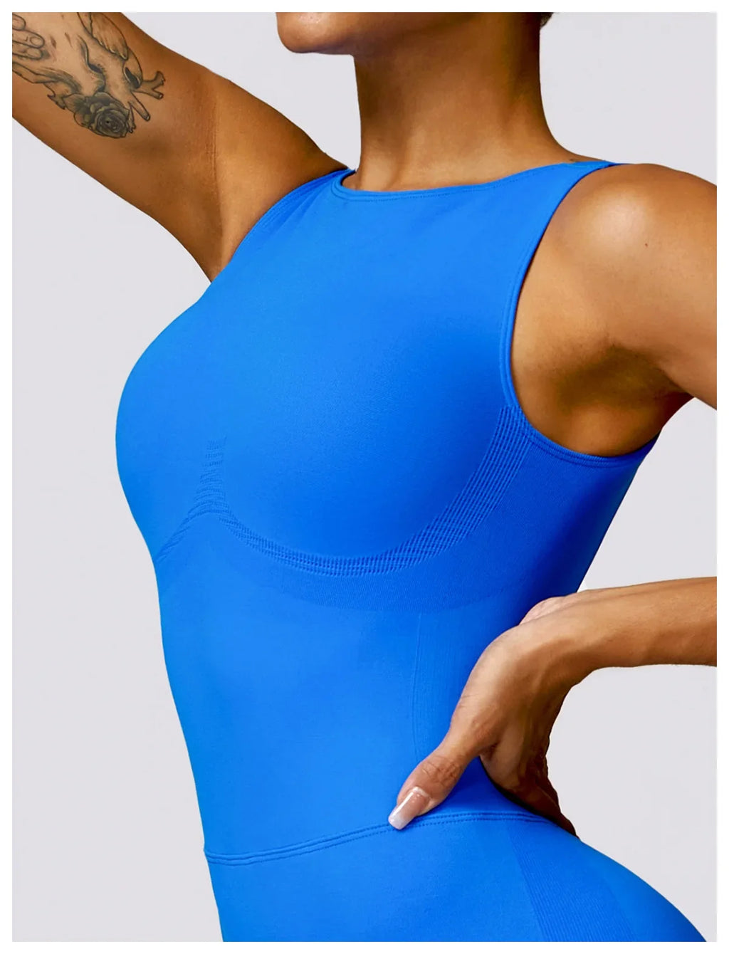 Seamless One-piece Suit Women Sports Jumpsuit Push up Yoga Suit Backless Sportswear Set Women Sleeveles Workout Bodysuits Female