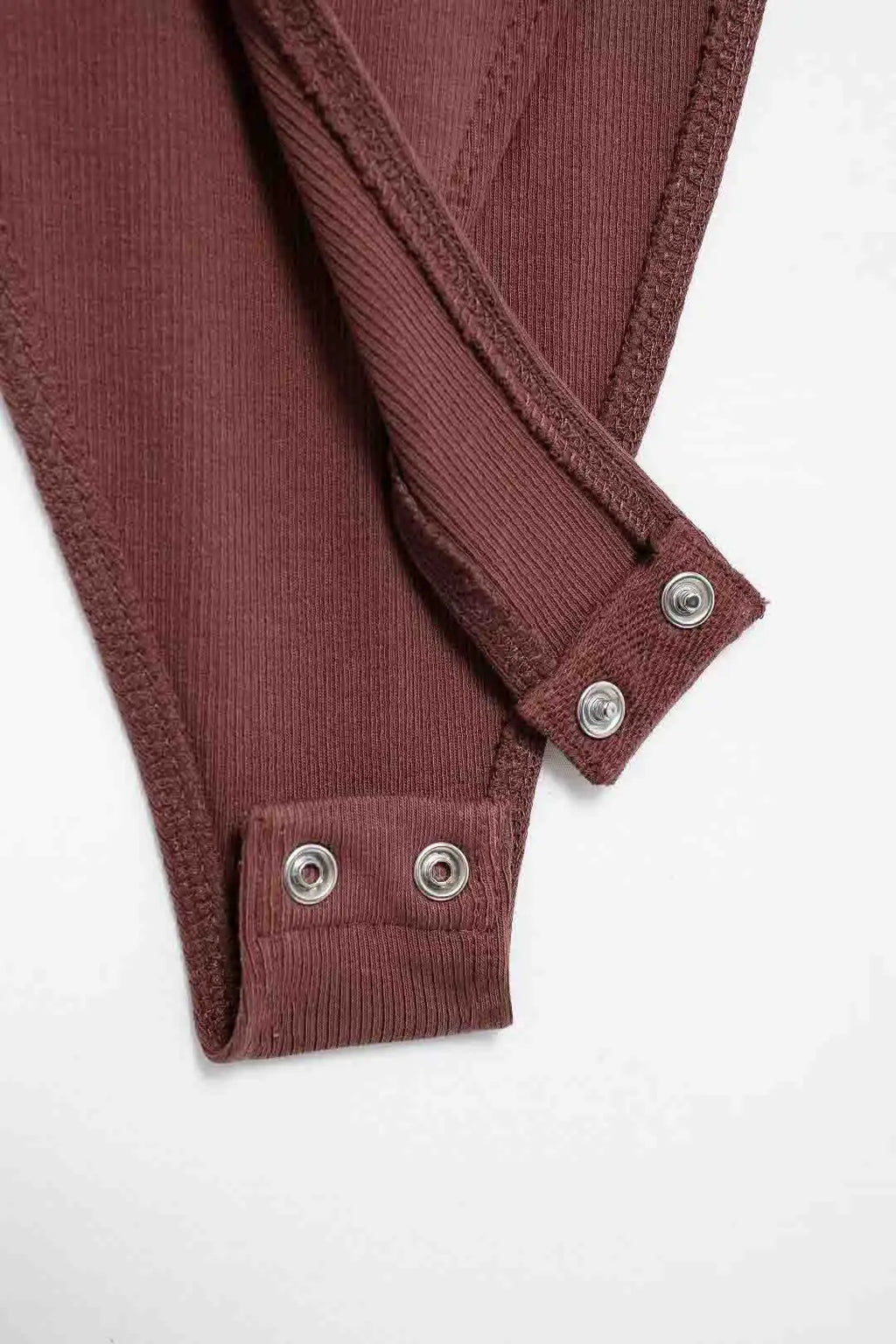 Women's Skinny Ribbed O-Neck Bodysuits with Straps Snap-Button Sexy Fashion Playsuits Comfortable Stretchy Female Clothing