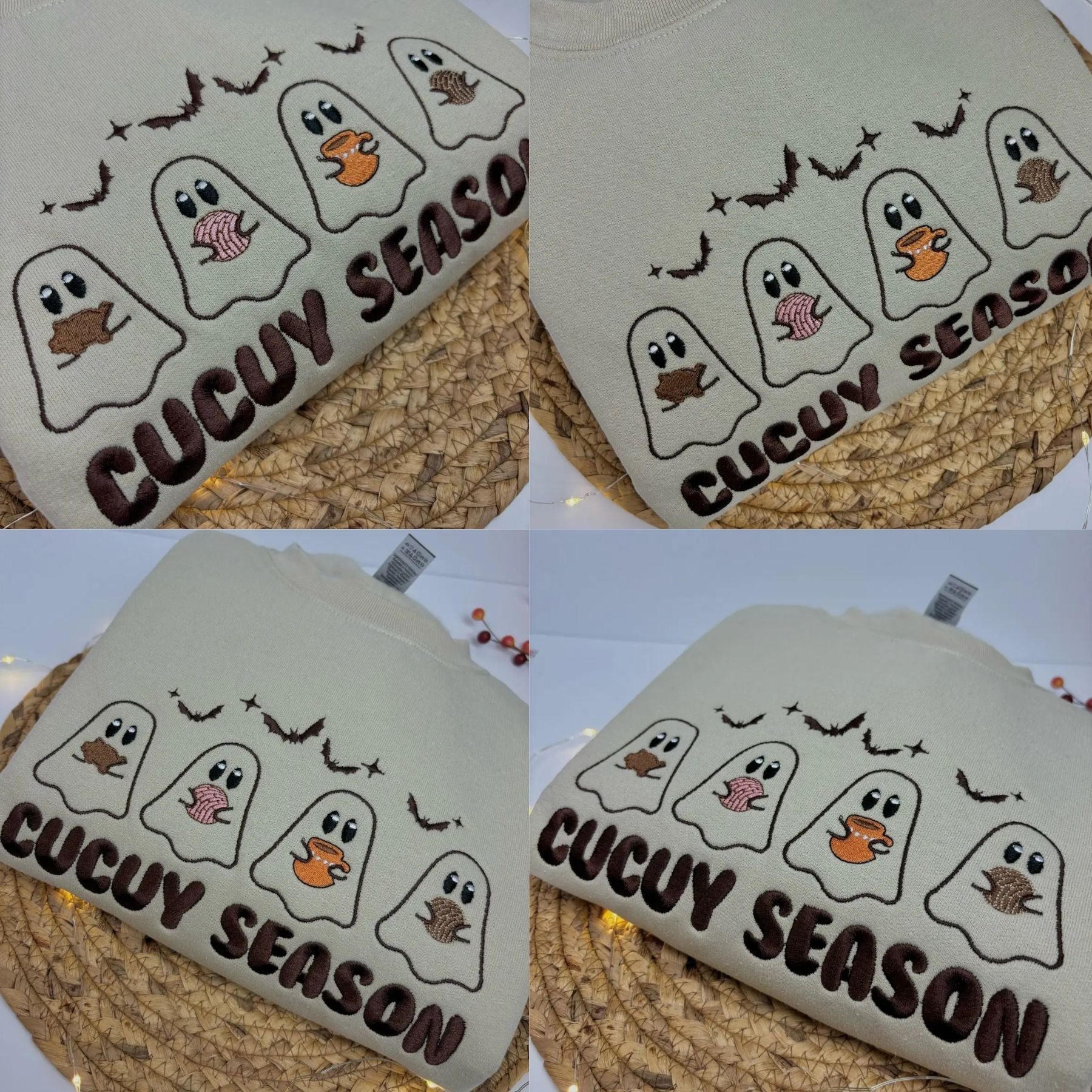 Sand Cucuy Season Embroidered Sweatshirt – Unisex Spooky Season Crewneck