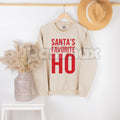 Santa's Favorite Ho Vintage Christmas Sweatshirt | Retro Pinup Style Holiday Jumper | Naughty & Nice Xmas Gift