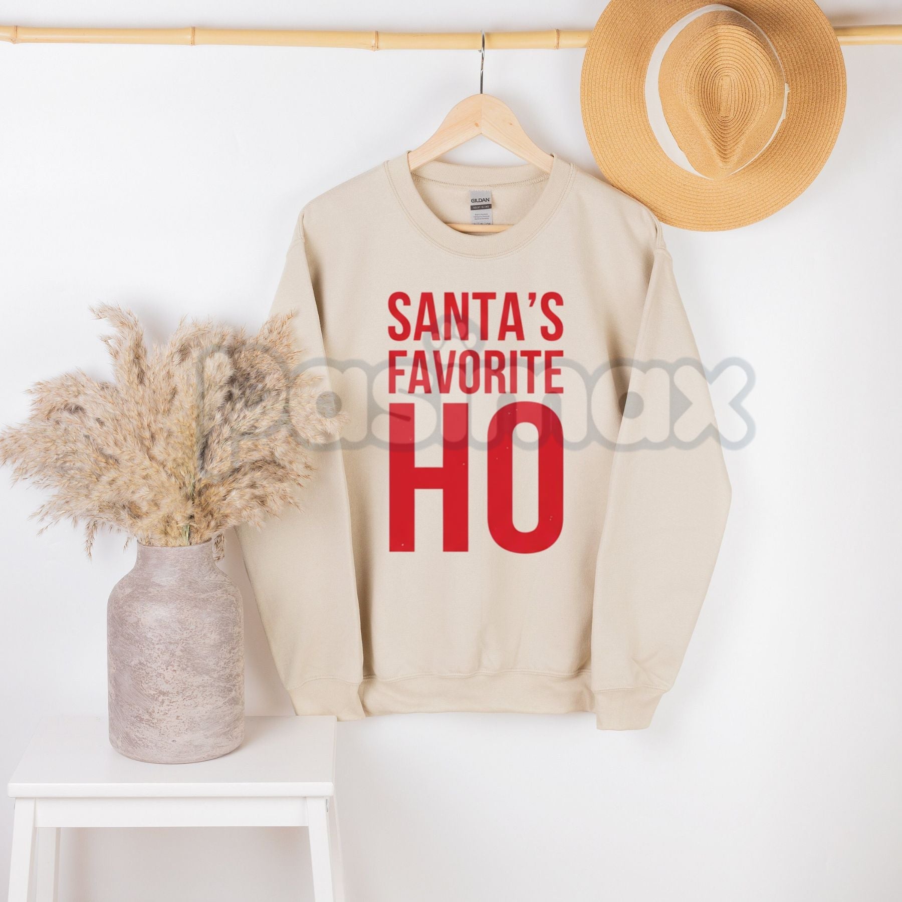 Santa's Favorite Ho Vintage Christmas Sweatshirt | Retro Pinup Style Holiday Jumper | Naughty & Nice Xmas Gift
