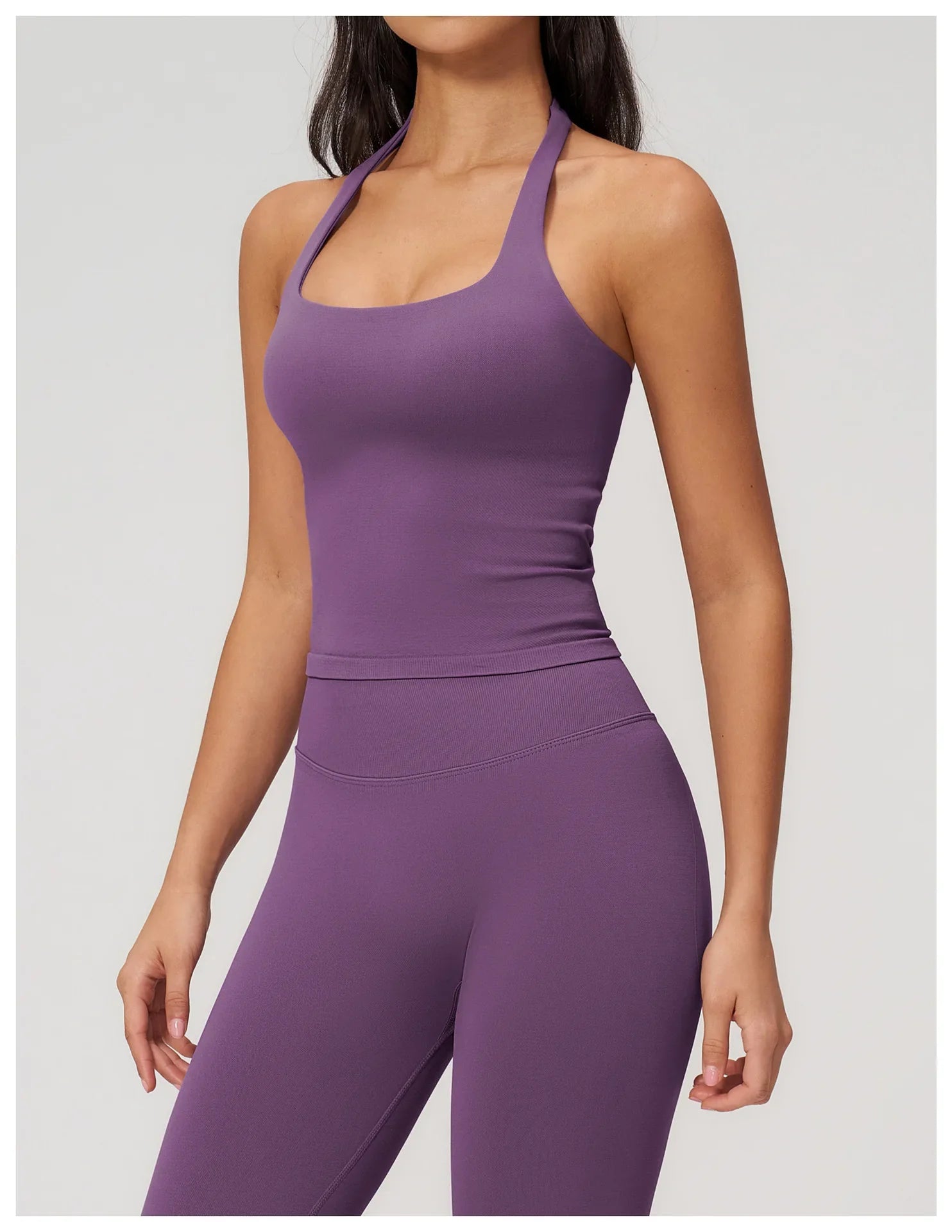 Hanging Neck Yoga Sports Bra Summer Shock Proof Gym High Strength Workout Fitness Underwear Push Up Top Yoga Bra Running Vest