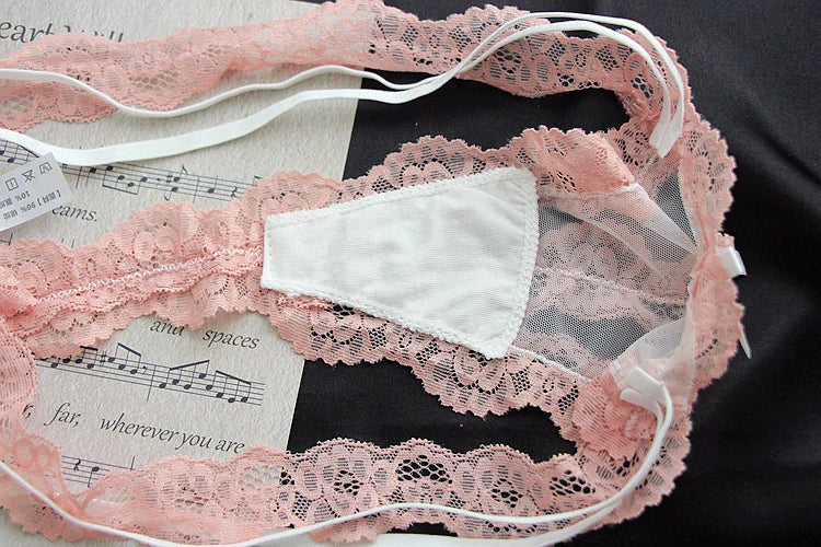 Lace G string Sexy Briefs Panties Women Underwear Hollow Out Thong High Quality Transparent Underpants Lingerie Girls Intimates