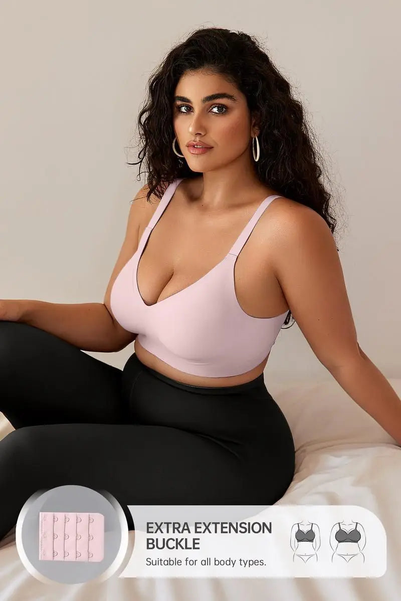 Women's Wire-Free Seamless Bra 3/4 Cup Thin Molded Cup Soft Support Bra Comfortable Breathable and beauty Smooth Bra Push-Up