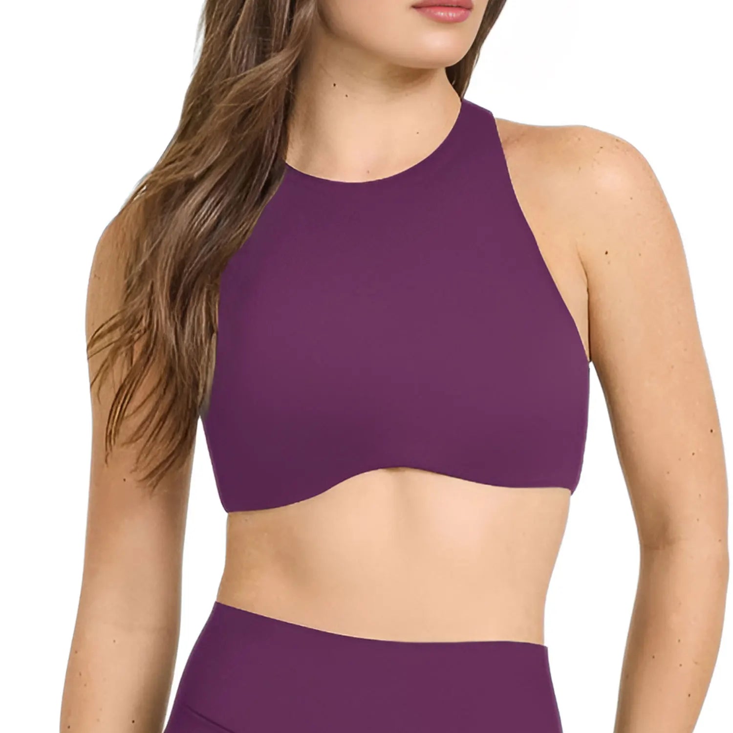 NCLAGEN Softmotion High Neck Sports Bra Push-up High Suport Gym Tank Top Fitness Pilates Running Sports Underwear Workout Yoga