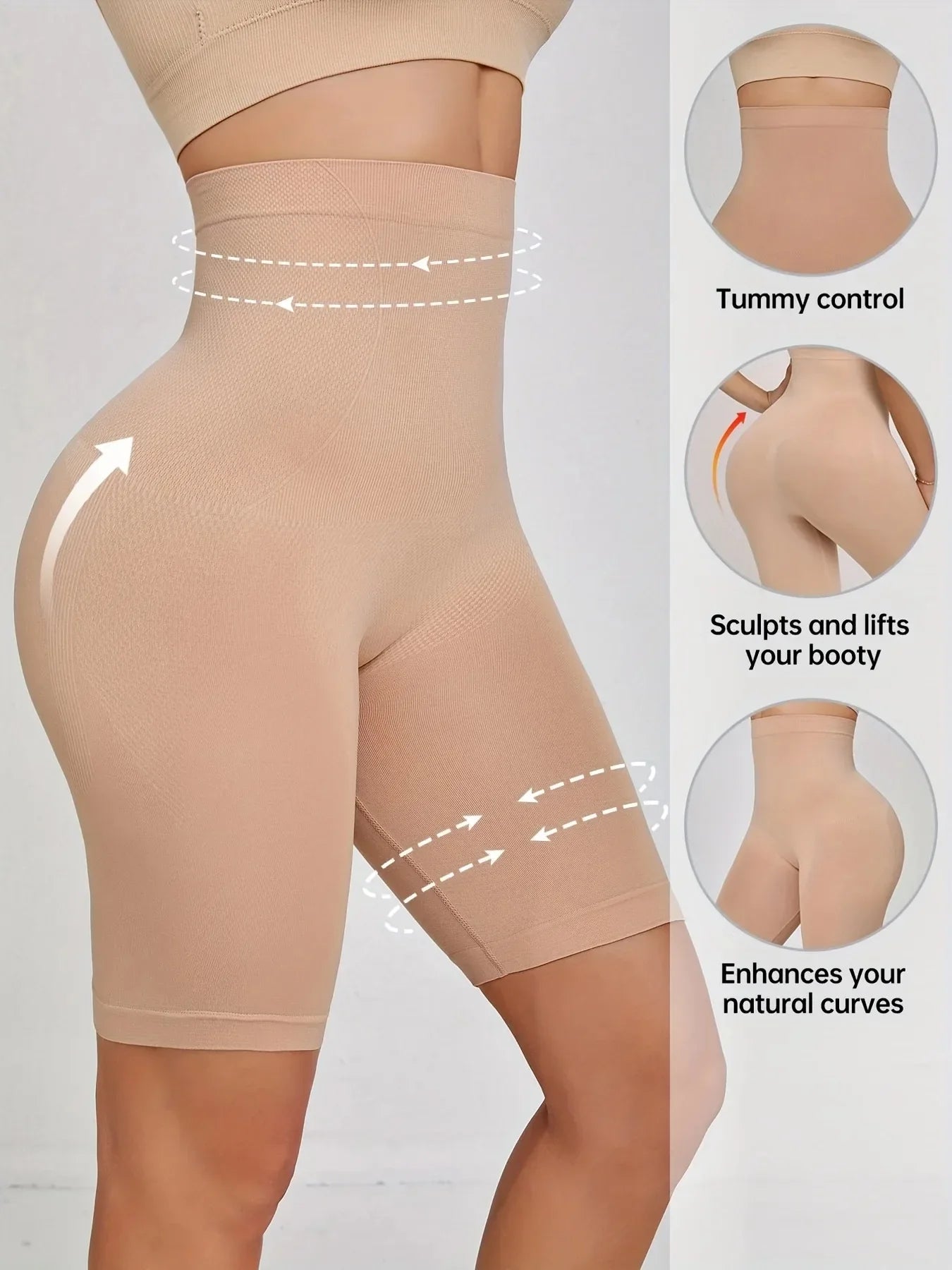 5pcs Ladies High Waist Leggings - Hips/Abdomen Shaping, High-Pressure Transparent. Soft, Comfortable & Tummy Control for Daily
