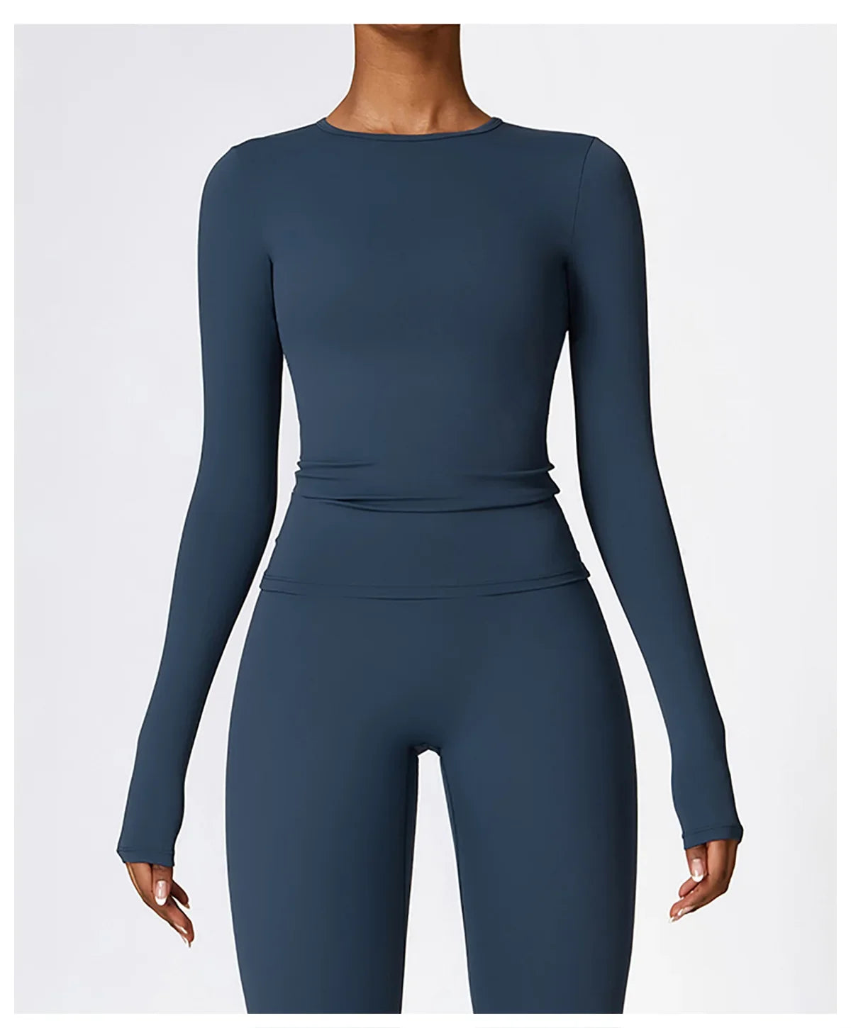 NCLAGEN Long Sleeve Workout Top Gym Pilates Clothes Women Active Wear Sports Shirt Elastic Fitness Yoga Clothing Running Shirts