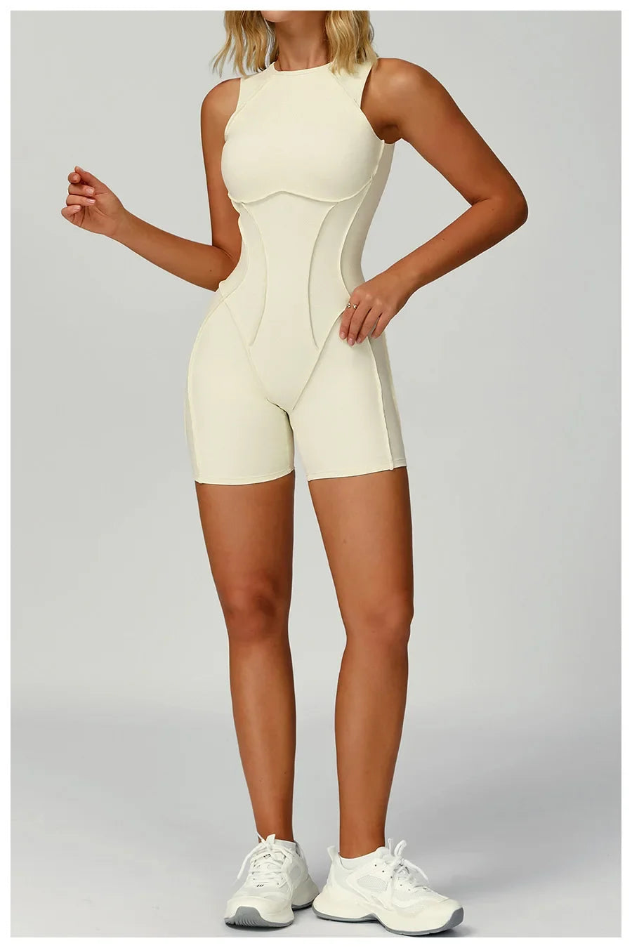 New Seamless Yoga Jumpsuits Sports Fitness Hip-lifting Backless Shorts One-piece Workout Gym Leggings Tracksuits for Women
