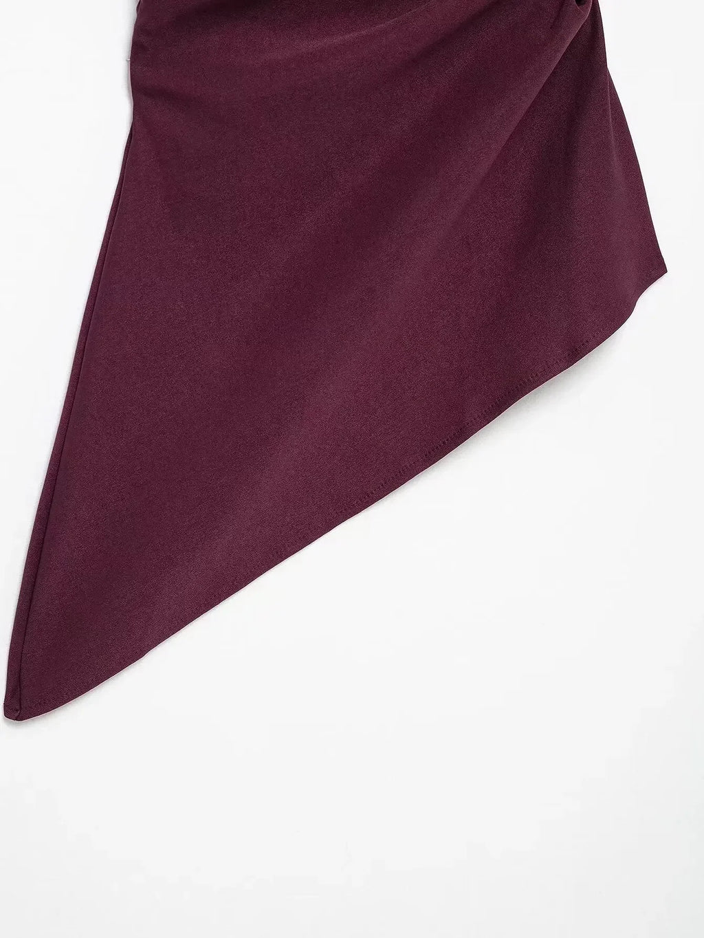HH Elegant Women's Strapless Ruched Side Top Asymmetrical Hem Crop Tube Top for Vacation Wedding Guest Evening Wear