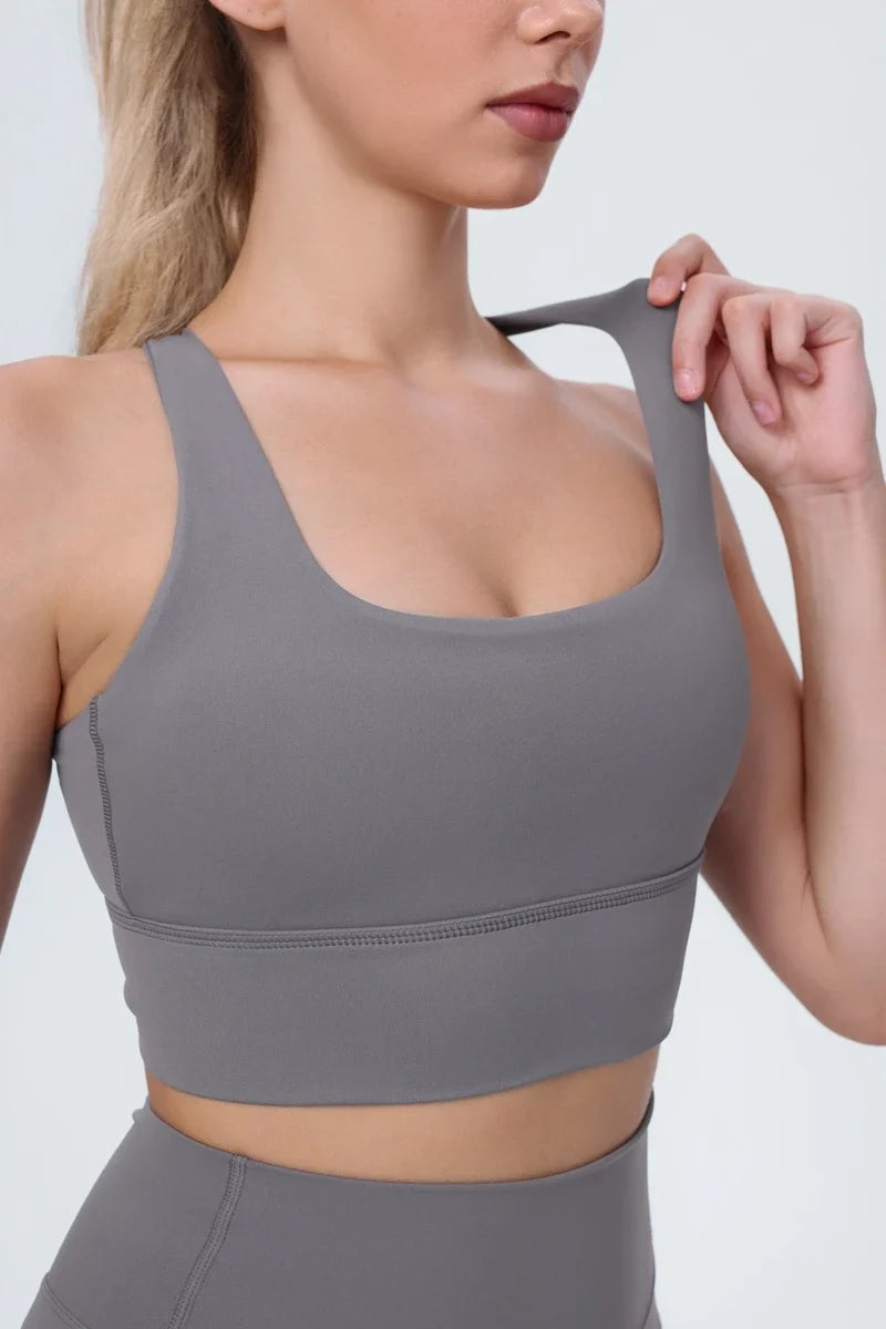 DIAS FIT JOY Yoga bra Naked feel cross back sports bra yoga clothes women's Cycling running fitness top