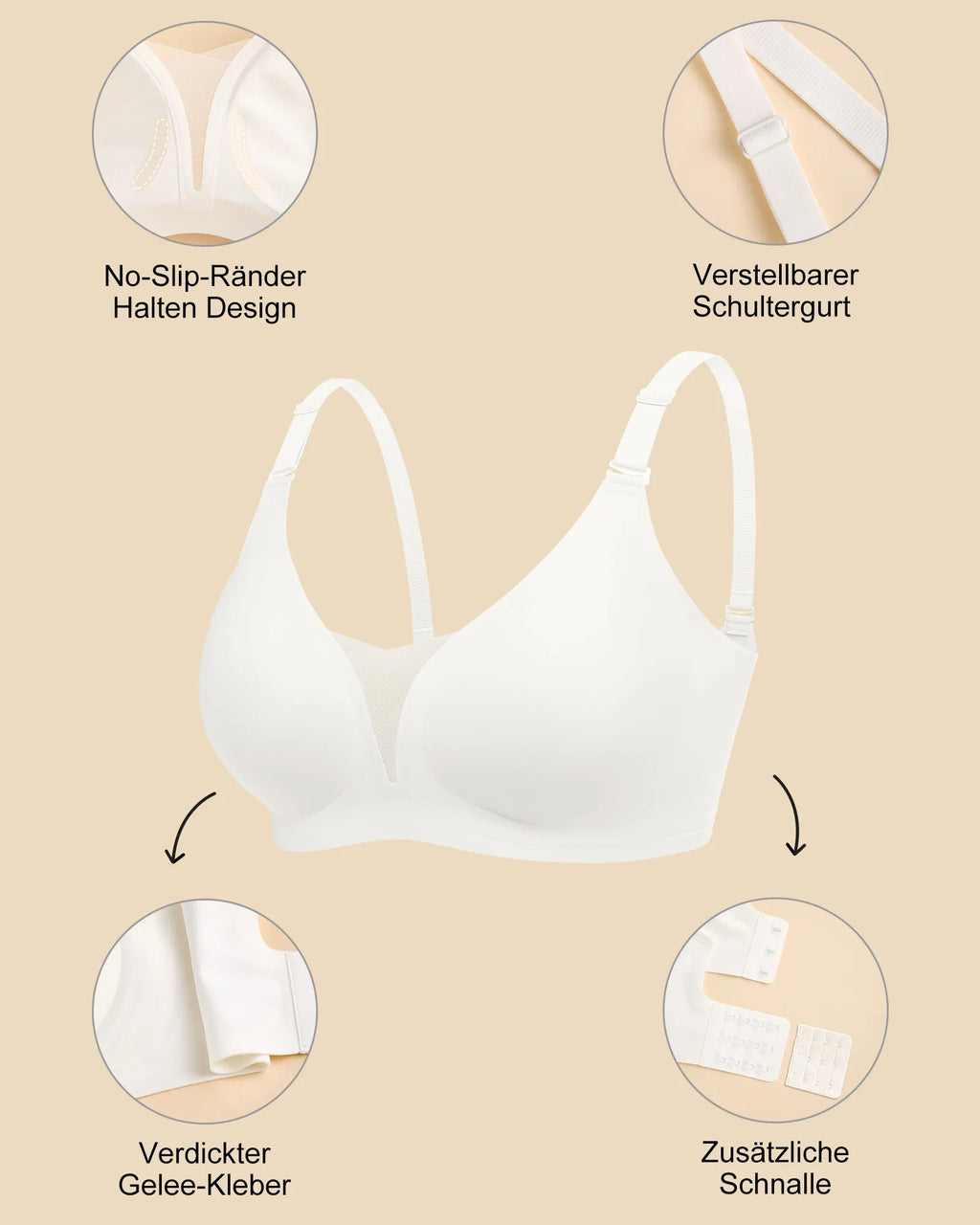 7pcs Women's Bras Seamless Push Up T-Shirt Bralettes Wireless - Multi-Color, Breathable Padded, Everyday Comfort