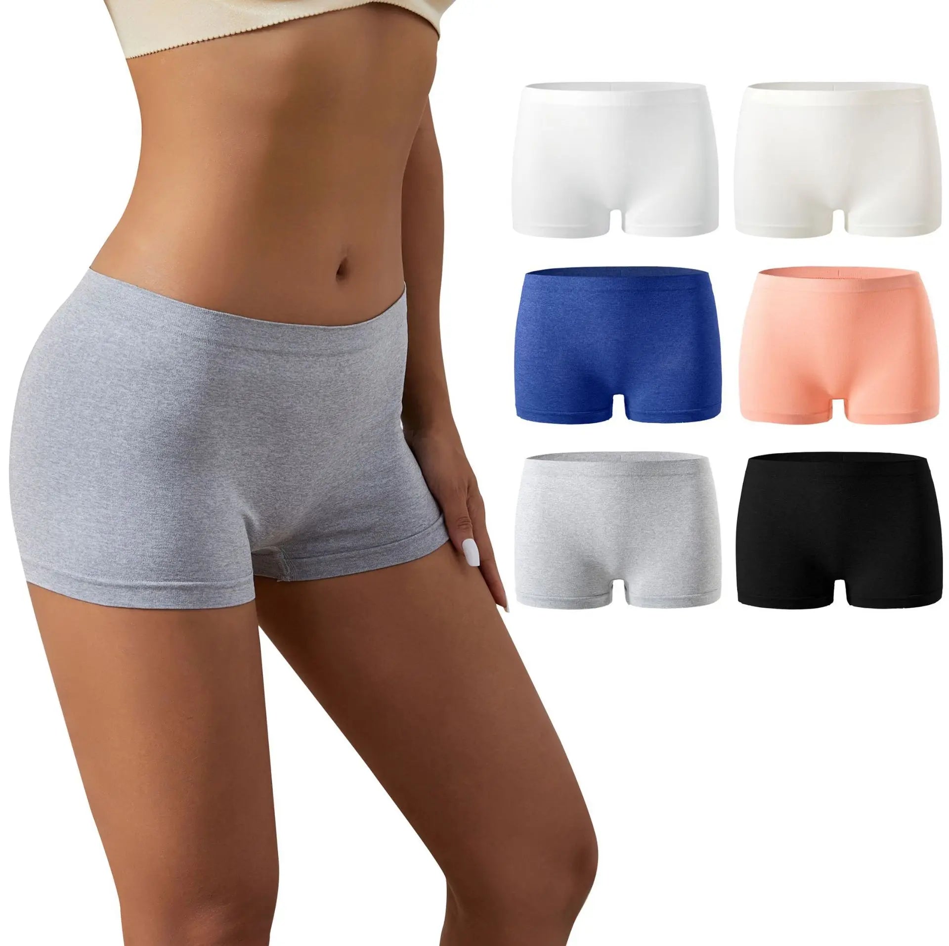 Women's underwear, compression pants, sports shorts, solid color underwear, comfortable and close fitting flat underwear