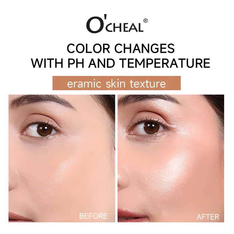 O'CHEAL Temperature Changing Foundation Stick Facial Coverage Blemishes Pores Double-Headed Face Matte Makeup Foundation Cream