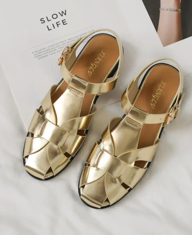 ZAROY Women Sandals Summer 2026 Newest Female Shoes Elegant Office Ladies Sandals Casual Soft Beach Flat Sandalias Roman Zapatos