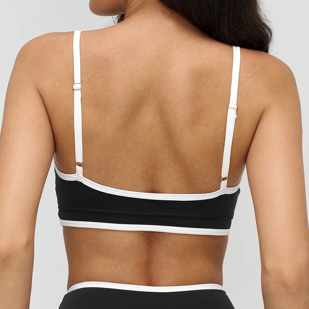 Women Bra Shockproof Gym Top Women Underwear Thin Strap Halter Sports Bras Scrunch Push-up Workout Yoga Tank Tops Women's Clothe