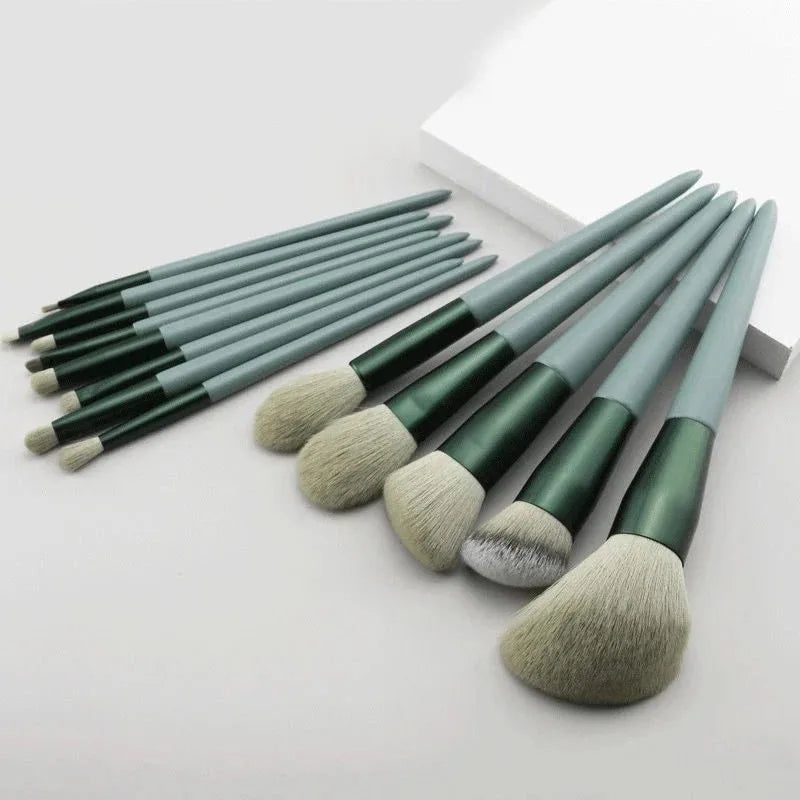 13 PCS Makeup Brushes Set, Eye Shadow, Foundation, Blush Brushes for Women, Soft Cosmetic Tools with Bag